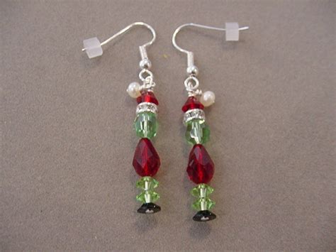 Crystal Grinch Earrings Christmas Jewelry Made With Swarovski Etsy