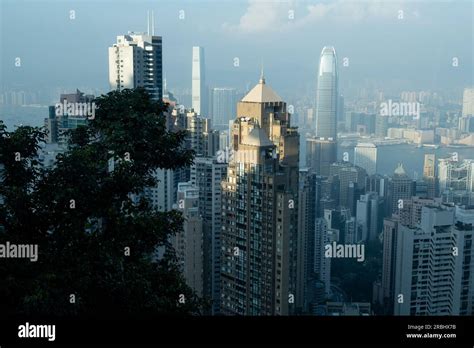 Incredible City Skyline Views From Lugard Road Lookout On Victoria Peak