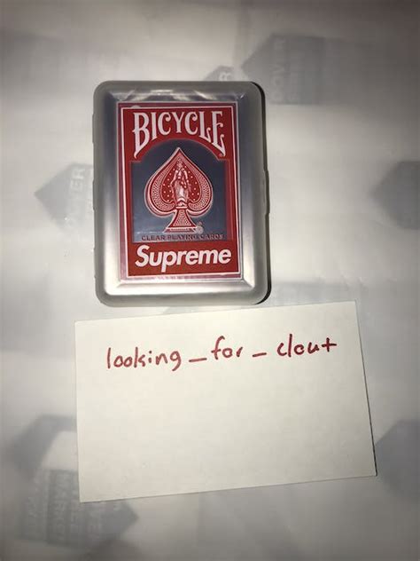 Supreme Supreme Bicycle Clear Playing Cards Red Grailed