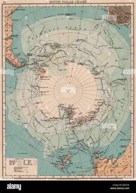 Polar Routes Charts Details About Antique Map Johnston South