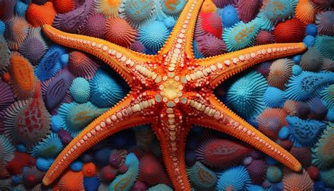 Premium AI Image | a starfish of 1000 colors