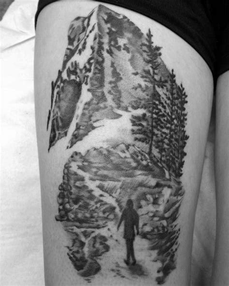 Hiking Tattoos For Men Outdoor Trek Design Ideas Hiking Tattoo