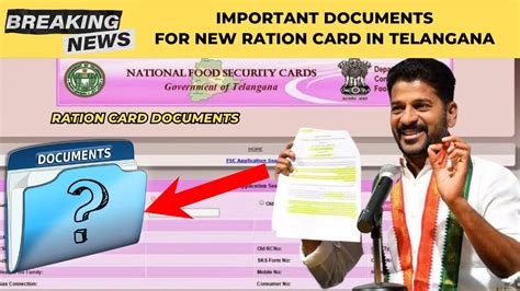 Important Documents For New Ration Card In Telangana Ration Card