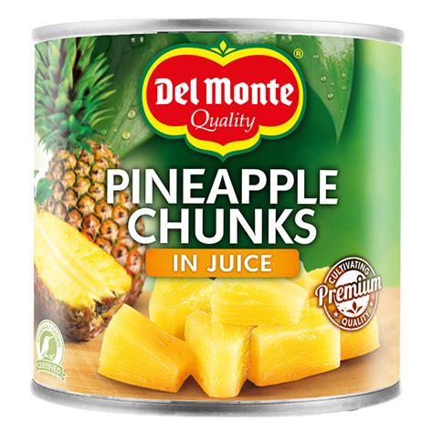 Del Monte Pineapple Chunks In Juice 12 X 435g