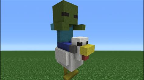 Minecraft Baby Zombie Riding Chicken