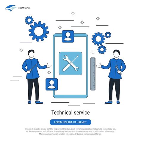 Premium Vector Technical Service Flat Design Style Vector Concept