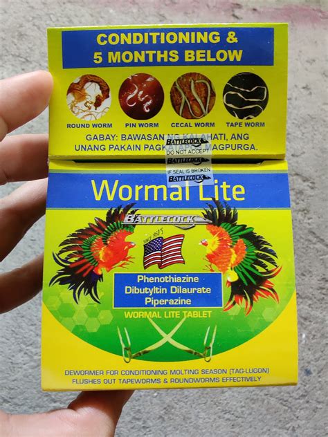 Wormal Lite Dewormer New And Improved Formula Tablets