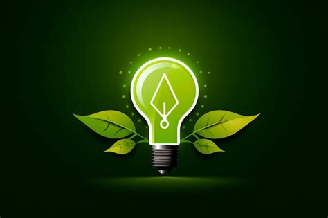 Premium Photo Green Eco Energy Concept Icon Plant Inside The Light Bulb