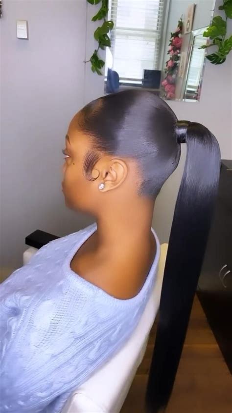 Hairfan Linktree Low Ponytail Hairstyles Sleek Braided Ponytail