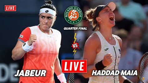 Jabeur Vs Haddad Maia Live Stream French Open Ons Jabeur Vs