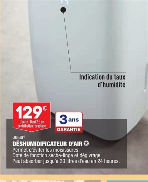 Promo Deshumidificateur D Air Chez Aldi