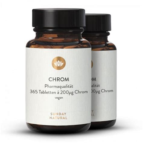 Chrom 200µg Premium Chrompicolinat Pharmaqualität Set 2x365