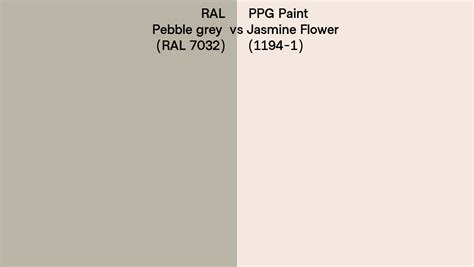 RAL Pebble Grey RAL 7032 Vs PPG Paint Jasmine Flower 1194 1 Side By