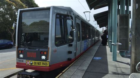 SF Muni 1998 Breda LRV2 1460 On Route M Ocean View 2 Car Breda Train