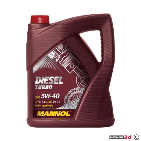 Масло MANNOL DIESEL TURBO 5W40 - 5 литра • Топ цена | MaxAuto24
