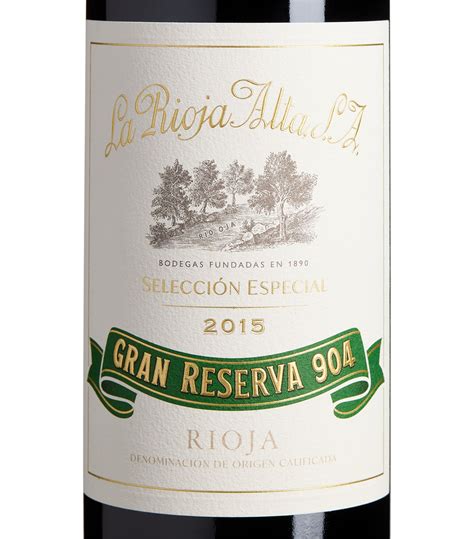 La Rioja Alta Gran Reserva 904 2015 75cl Rioja Spain Harrods Uk