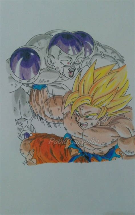 Goku Vs Freeza Em 2024 Vegeta Desenho Desenho De Anime Goku Vs Freeza