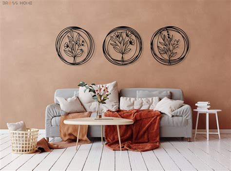 Metal Poppy Wall Art (Set Of 3) - BrossHome