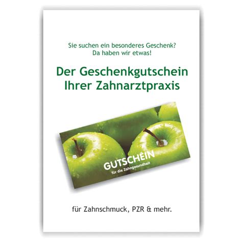 Dentalshop für Zahnarztpraxis Poster Bild Geschenkgutscheine