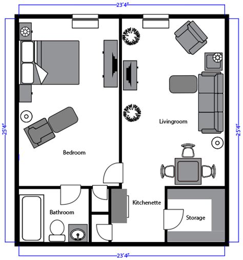 Hopedale Senior Living | Room Layouts