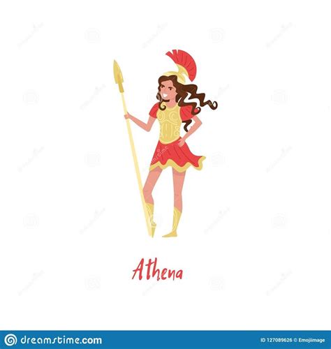 Illustration About Athena Olympian Greek Goddes Ancient Greece Myths