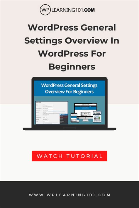 Wordpress General Settings Overview Tutorial For Beginners Step By