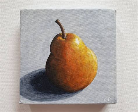 Pear Painting Pear Still Life Painting Original Acrylic - Etsy | Mini ...