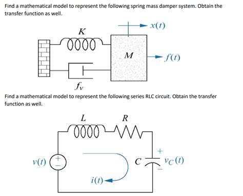 Solved Find A Mathematical Model To Represent The Following