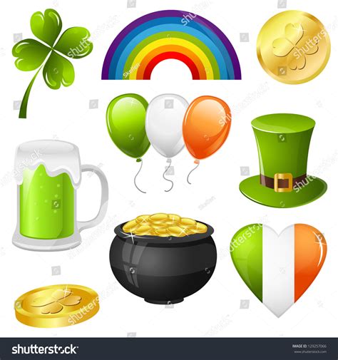 Saint Patrick's day symbols - Royalty Free Stock Vector 129257066 - Avopix.com