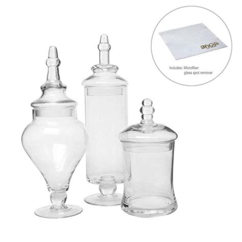 Designer Clear Glass Decorative Apothecary Jars Myt