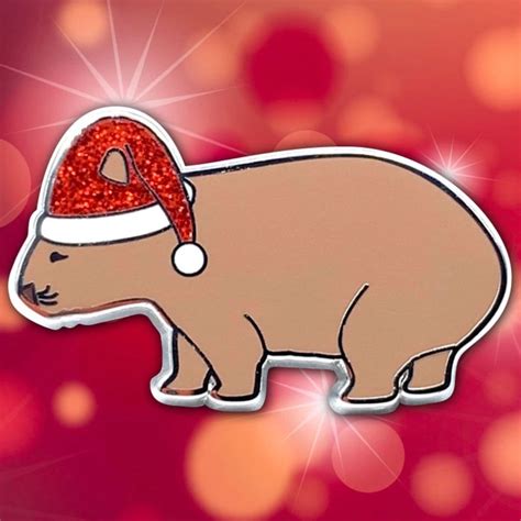 Wombat Santa Christmas Pin Etsy Australia