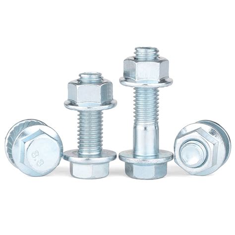 8 8 Grade High Strength Galvanized Non Slip Hexagon Flange Bolts With