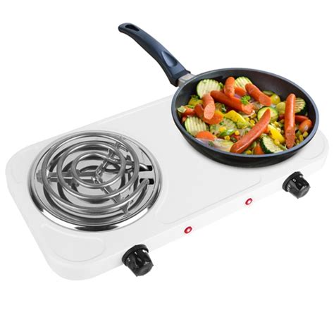 W Electric Double Burner Portable Coil Heating Hot Plate Stove Countertop RV Hotplate With