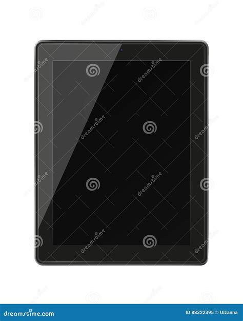 Realistic Tablet Pc Computer With Black Screen Stock Illustration