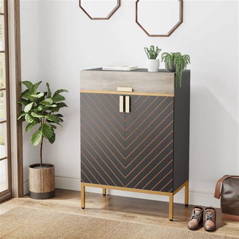 Everly Quinn Pairs Gray Shoe Storage Cabinet Reviews Wayfair