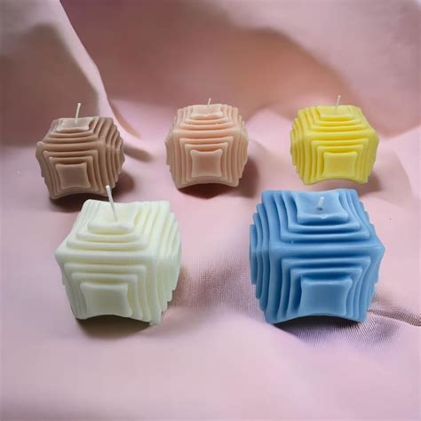 Coloured Cube Candle Nude BIG W
