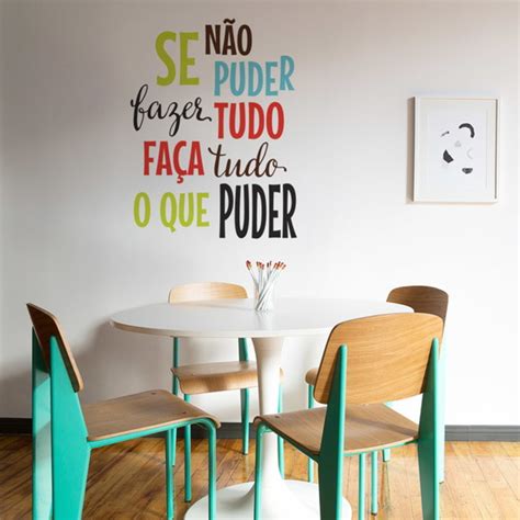 Adesivo de parede frase Faça tudo o que puder tam 50cmx70cm