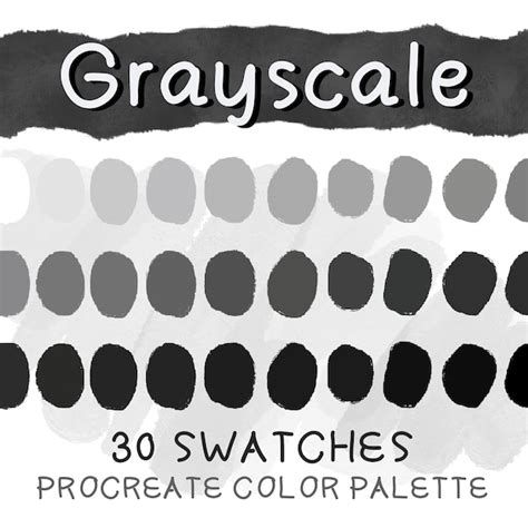 Gray Procreate Palette - Etsy