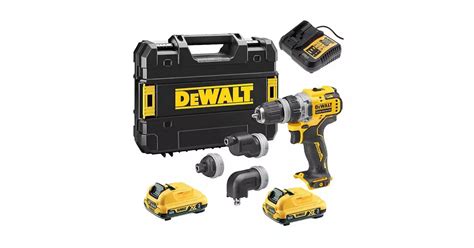 Wiertarko-wkrętarka z 4 głowicami, 12V XR DeWALT DCD703L2T-QW, 2x3,0Ah
