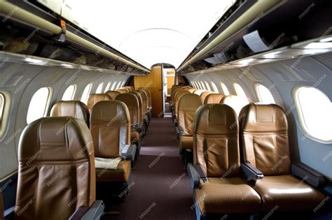 Premium AI Image | Interior of a passenger plane