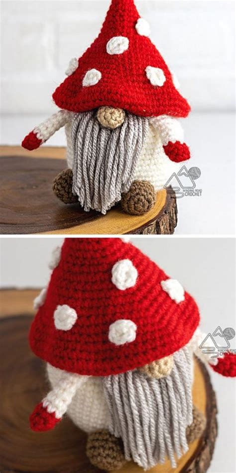 Playful Crochet Mushroom Amigurumi