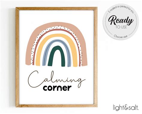 Calming Corner Calm Down Corner Poster Mindfulness Poster Etsy