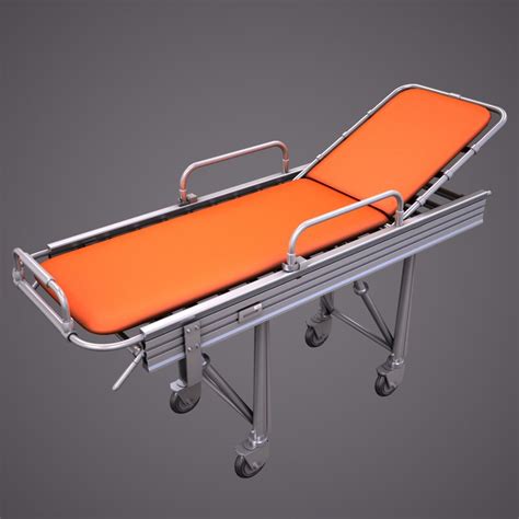 3d model hospital stretcher bed