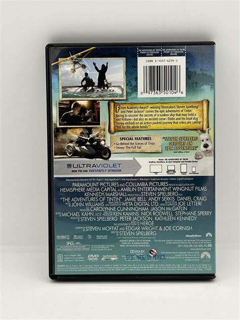 The Adventures Of Tintin Dvd Very Good Jamie Bell Daniel Craig