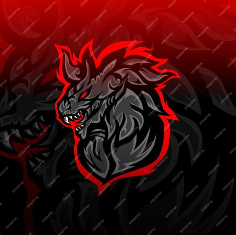 Premium Vector | Black dragon esport logo