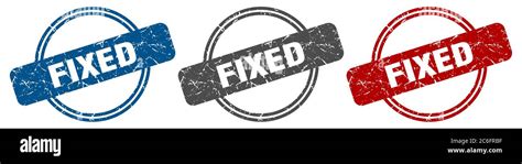 fixed stamp fixed sign fixed label set stock vector image art alamy
