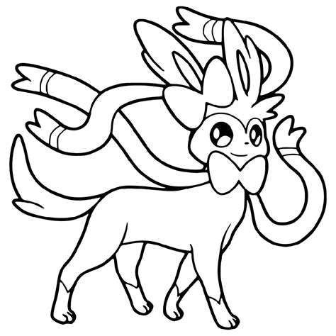 Sylveon Coloring Pages - Free Pokemon Coloring Pages Printables