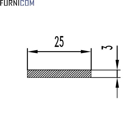 Полоса алюминиевая 25х3 / AS - Furnicom (Фурником)