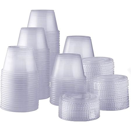 Amazon 200 Sets 4 Oz Plastic Disposable Portion Cups With