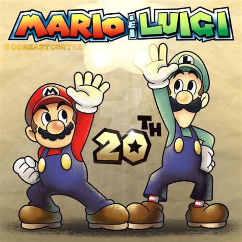 Mario And Luigi Rpg 20th Anniversary By Gonzartcortez On Deviantart